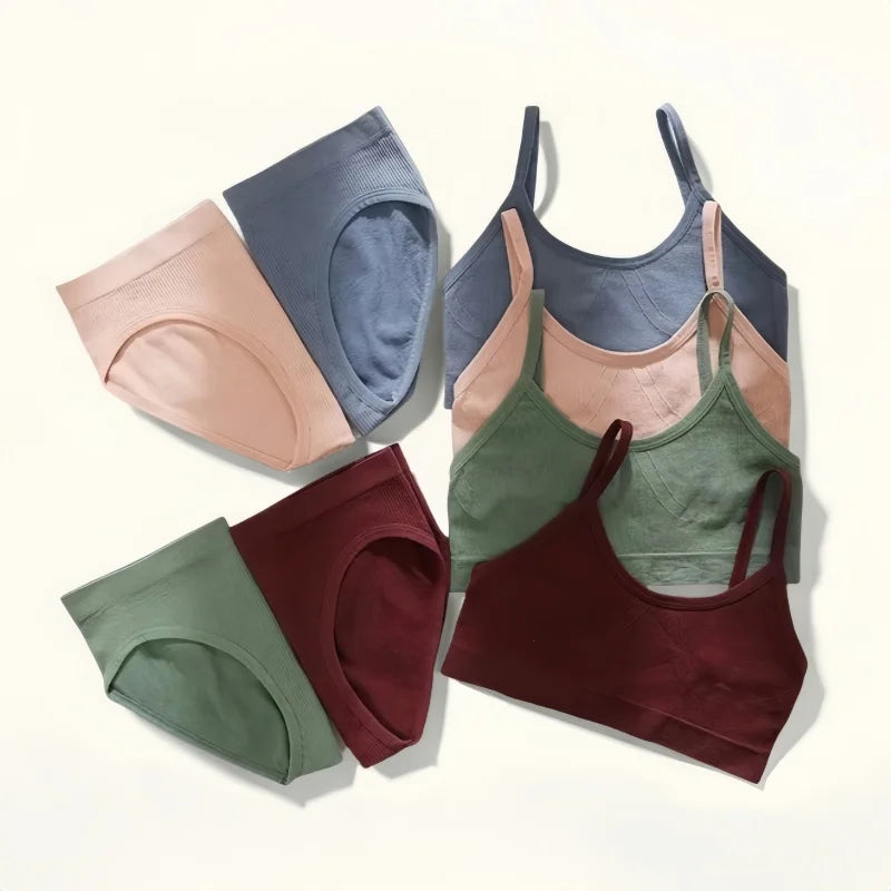 CowLost | product_id-seamless-women-s-push-up-bra-brief-set-with-u-back-crop-top-lingerie |2