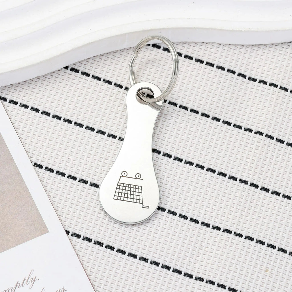 Cart Shopping Token Keychain Metal Coin Holder Trolley Keyring