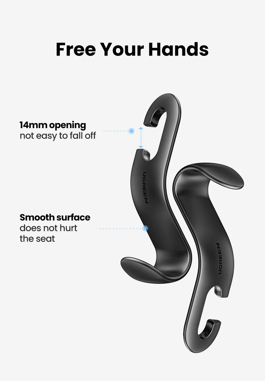 CowLost | ugreen-2pcs-car-holder-in-car-adjustable-backseat-headrest-hanger-hooks |13