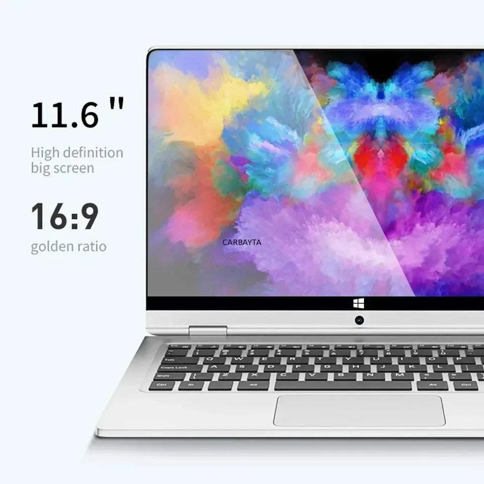 CowLost | portable-2-in-1-laptop-computer-intel-n4020-11-6-inch-touch-screen-notebook-ram-8gb-rom-128gb-1tb-ssd-windows-11-pro-pc-computer |2