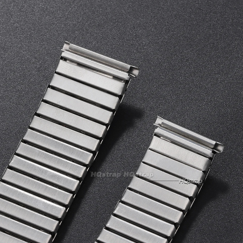 Stainless Steel Elastic Watch Band 12-20mm Silver Gold Stretch Expansion Strap Unisex