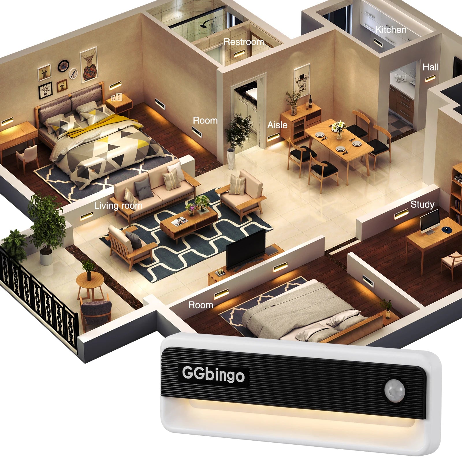 CowLost | product_id-ggbingo-rechargeable-human-motion-sensor-night-light-6000k-type-c-wall-cabinet-footlight |6
