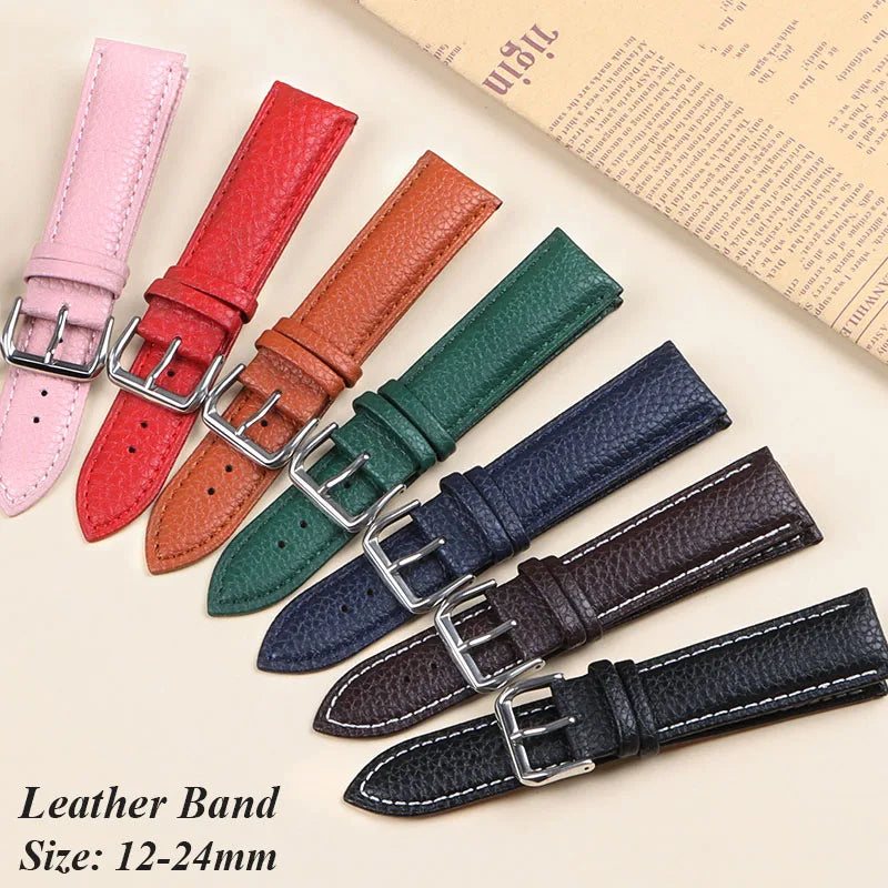 CowLost | bracelets-product_id-soft-leather-litchi-pattern-waterproof-watch-band-12-22mm-replacement-strap |1