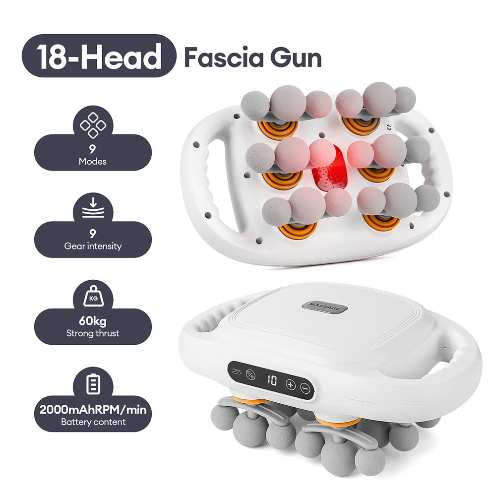 18-Head Fascia Gun High-Frequency Vibration