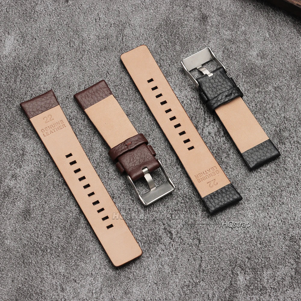 CowLost | product_id-hqstrap-cow-leather-watch-strap-for-diesel-18-32mm-black-brown-universal-band |8