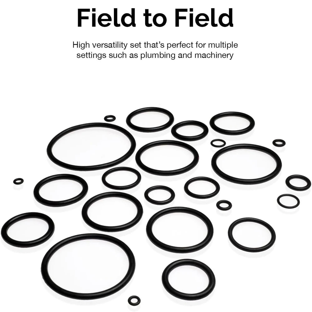 CowLost | 419-225pcs-rubber-o-ring-assortment-kit-buna-n-gasket-sealing-replacement-o-rings-32-metric-sizes-for-plumbing-faucet-repair |14