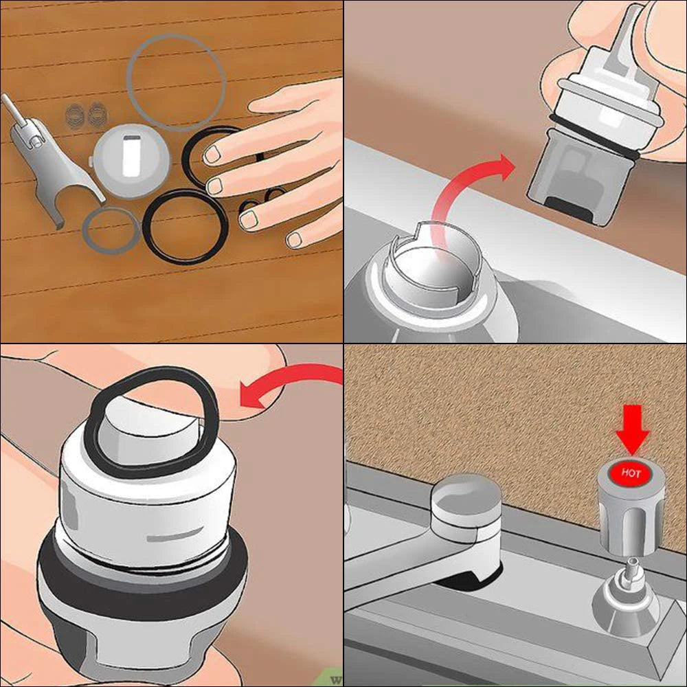 CowLost | 419-225pcs-rubber-o-ring-assortment-kit-buna-n-gasket-sealing-replacement-o-rings-32-metric-sizes-for-plumbing-faucet-repair |24