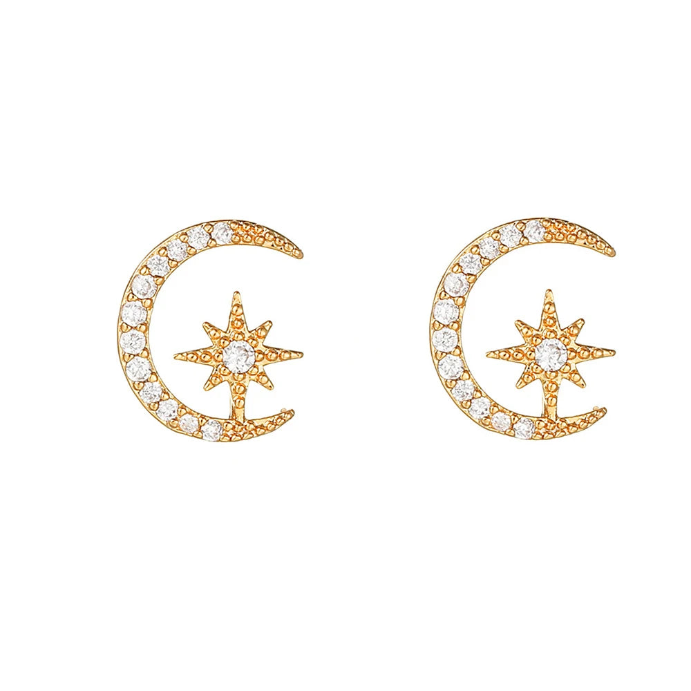 CowLost | business-card-cases-stainless-steel-cubic-zirconia-chain-hoop-earrings-for-women |45