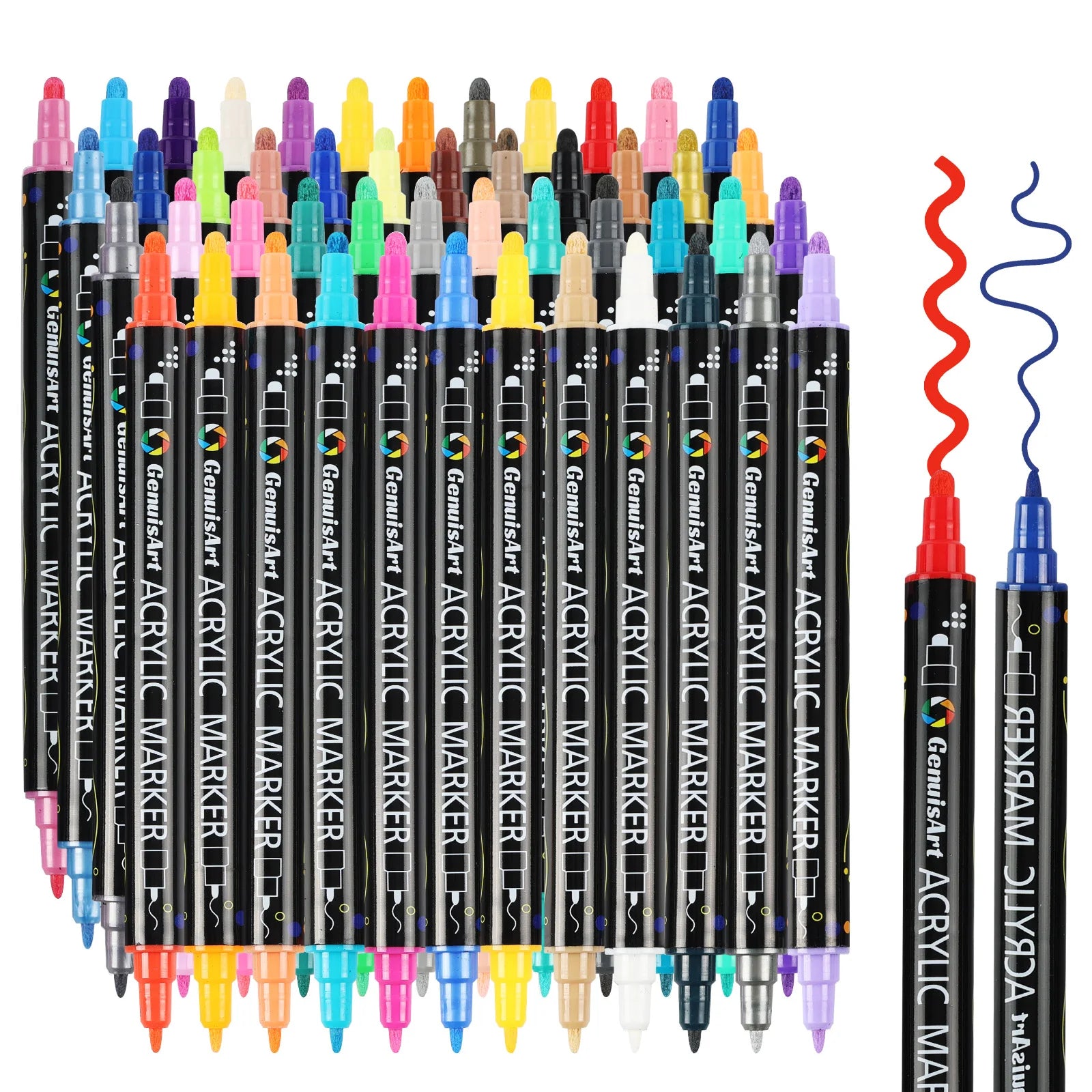 CowLost | product_id-dual-tip-acrylic-paint-pens-markers-12-80-colors-for-wood-rocks-canvas-glass-ceramic-diy-graffiti |1