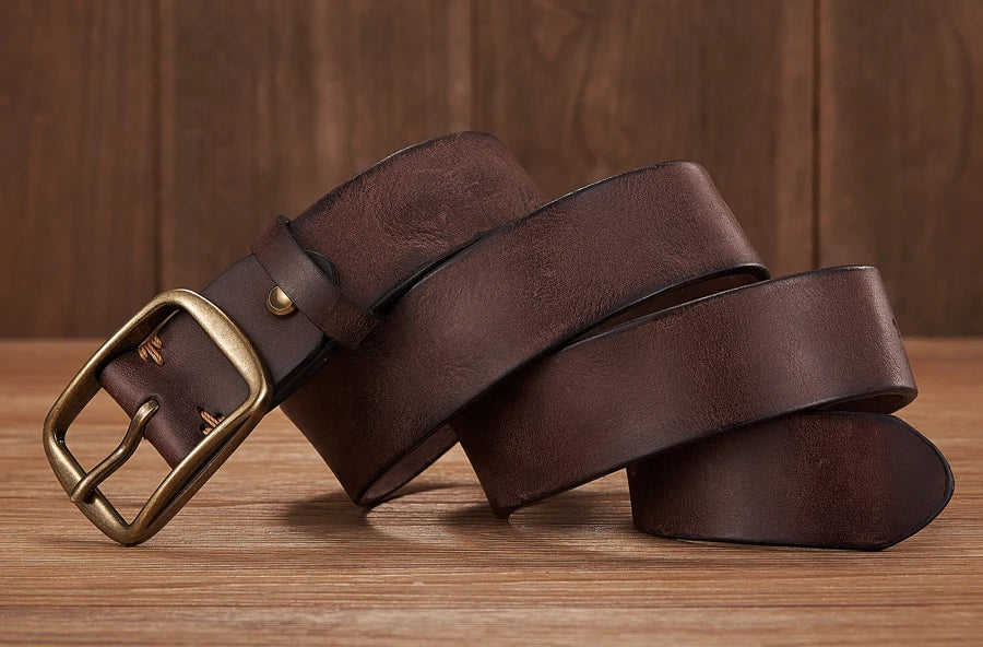 CowLost | thick-cowhide-copper-pin-buckle-real-genuine-leather-belt-for-jeans |17