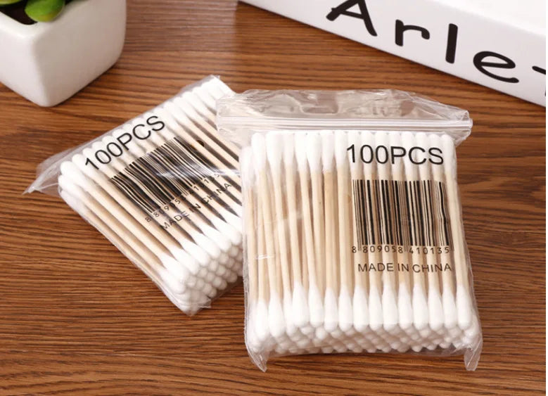CowLost | 500pcs-double-head-wood-cotton-swab-nose-ears-cleaning |21