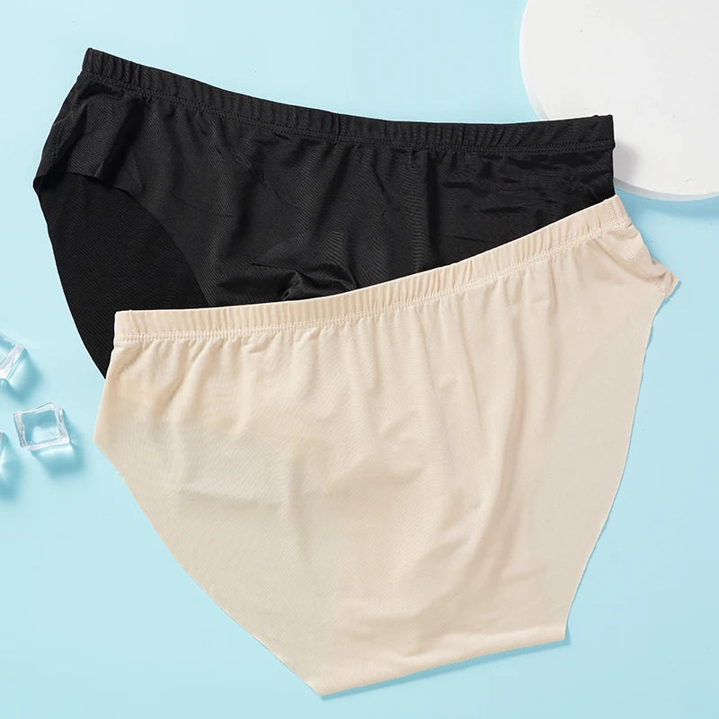 CowLost | 5-pairs-lot-mens-ice-silk-seamless-briefs-summer-transparent-quick-drying-underwear |8