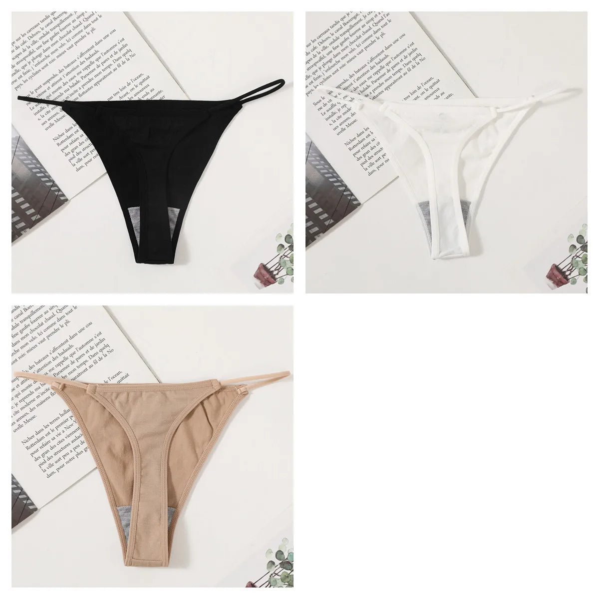 CowLost | product_id-3pcs-women-low-rise-seamless-g-string-thong-panty-set |18