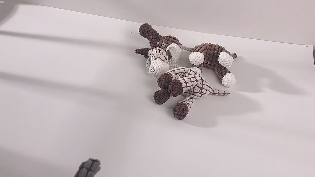 Donkey Shape Corduroy Squeaky Dog Chew Toy