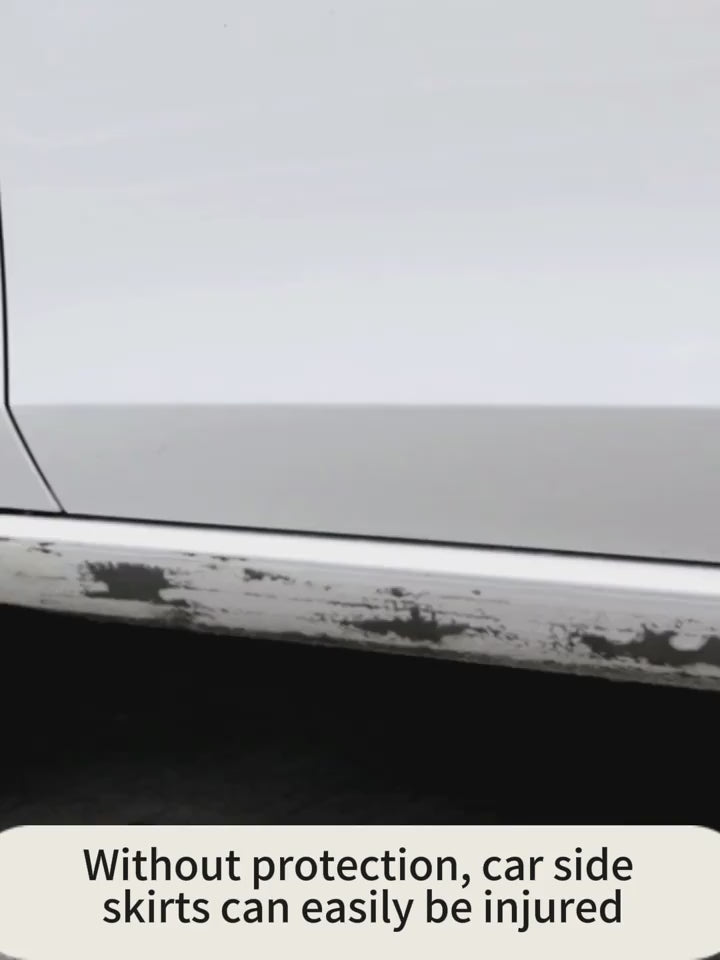 3x100cm Universal Carbon Fiber Pattern Car Side Skirts Protector