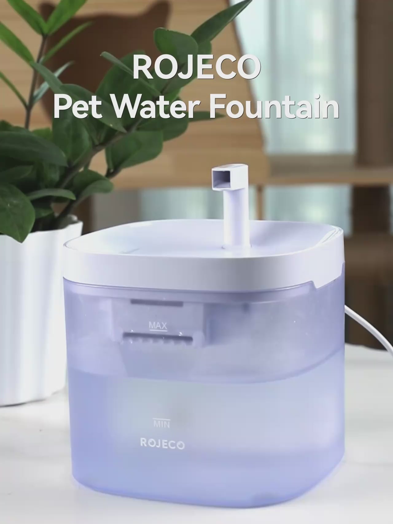 ROJECO 1.5L Automatic Cat and Dog Water Fountain with Filter Pump