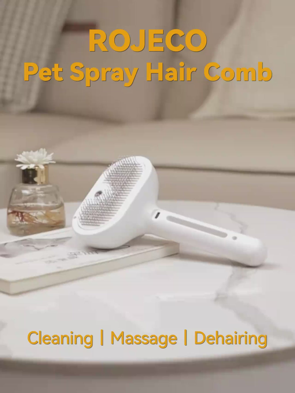 ROJECO Automatic Spray Hair Comb for Pets